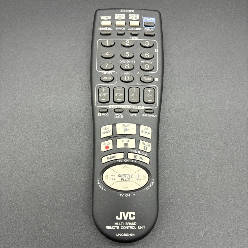 JVC LP20303-014 MBR Multi Brand Remote Control Unit Replacement Untested